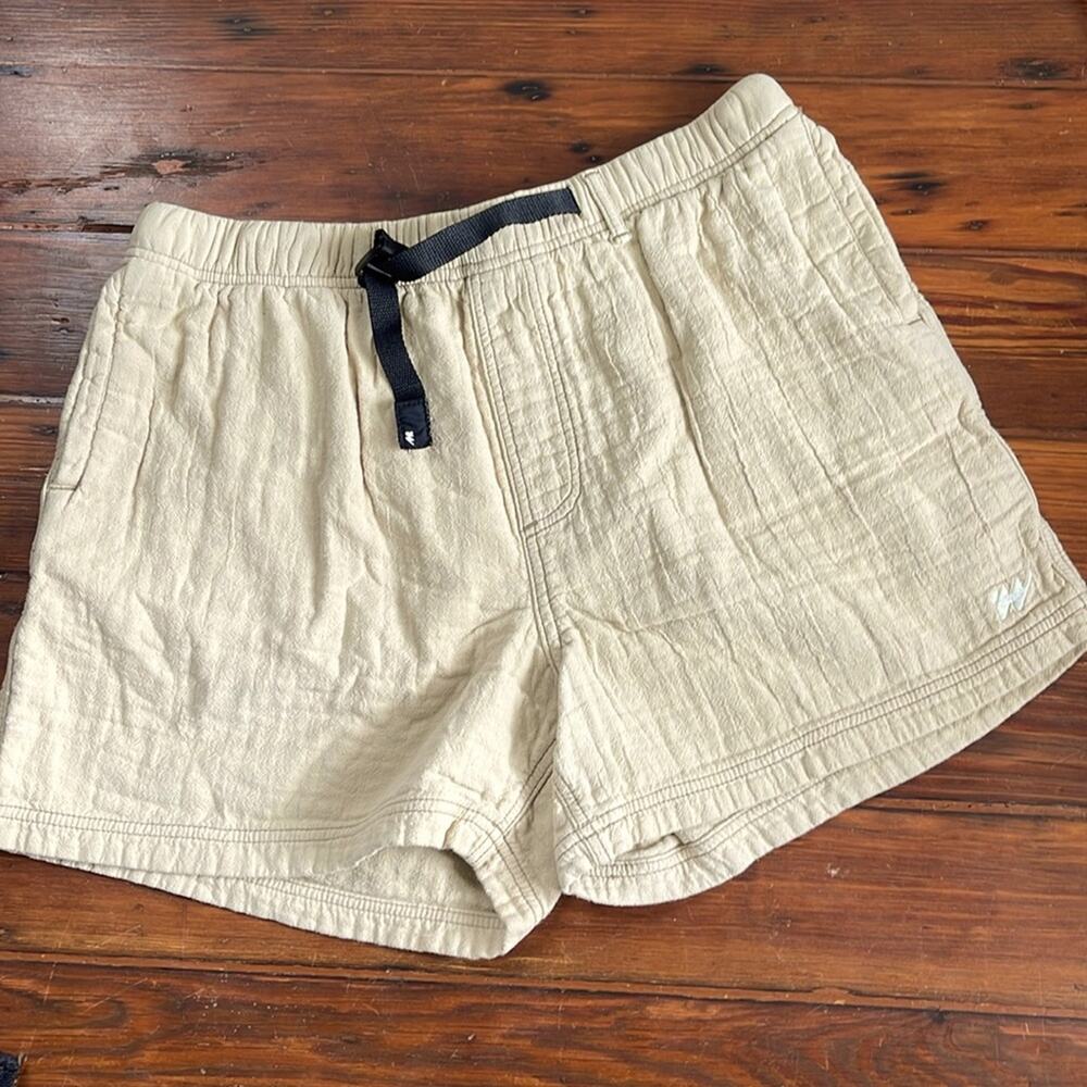UO Without Walls elastic waist built in belt gauzy pull on shorts sz L